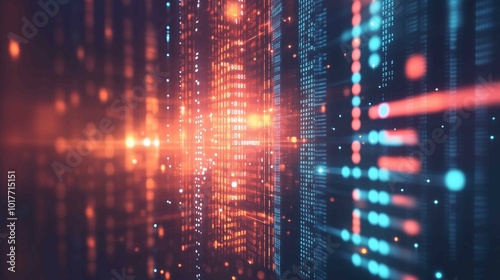 Wallpaper Mural Digital background perfect for tech processes, neural networks, artificial intelligence, data transfer and security, digital storage, multimedia presentations, scientific studies, education, etc.
 Torontodigital.ca