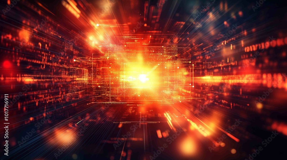 Obraz premium Digital background for tech, AI, data, audio, graphics, and more