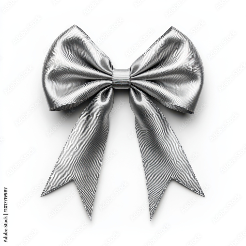 shiny silver bow with elegant loops and tails, perfect for festive decorations or gift wrapping, adding touch of sophistication to any occasion shiny silver bow with elegant loops and tails, perfect for festive decorations or gift wrapping, adding touch of sophistication to any occasion