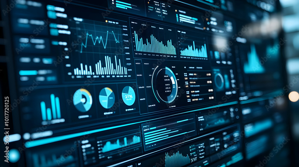 A Close-up View of a Computer Screen Displaying Various Data ...