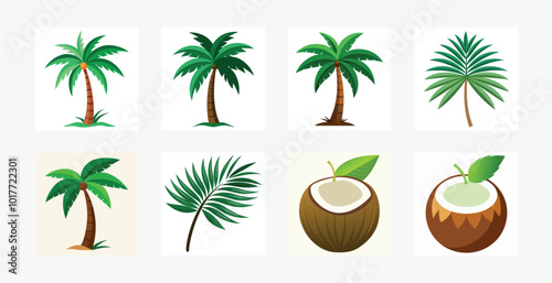 Coconut Tree: Tropical and Scenic Illustration of a Palm Tree