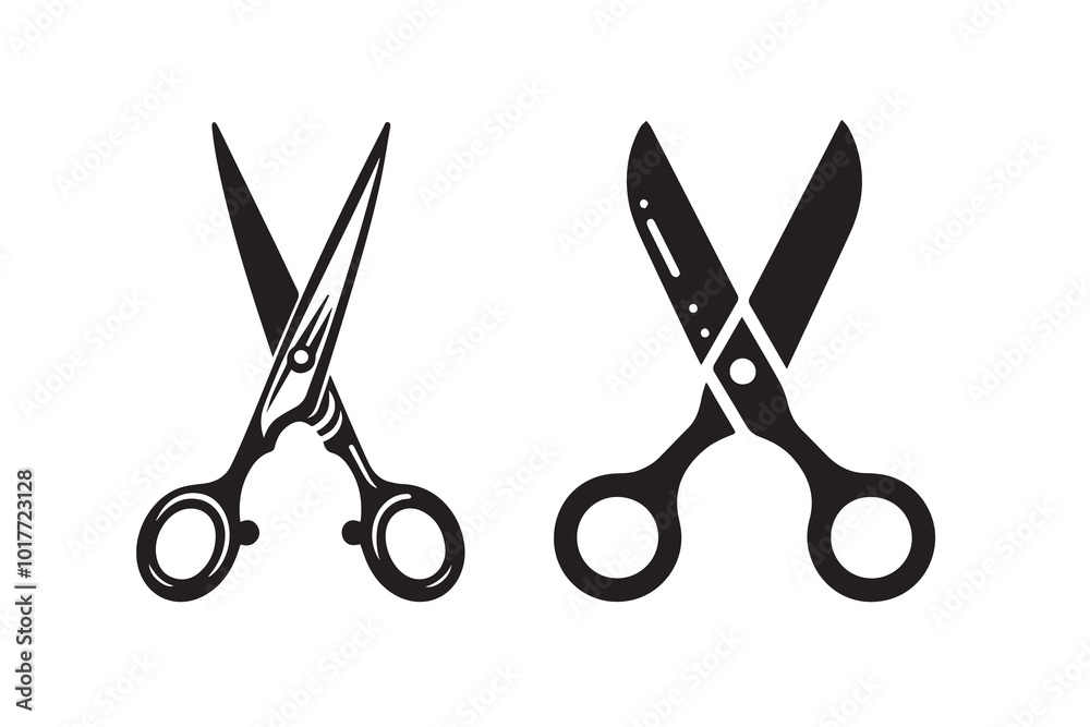Scissors Silhouette Illustration Design Scissors Silhouette Illustration Design