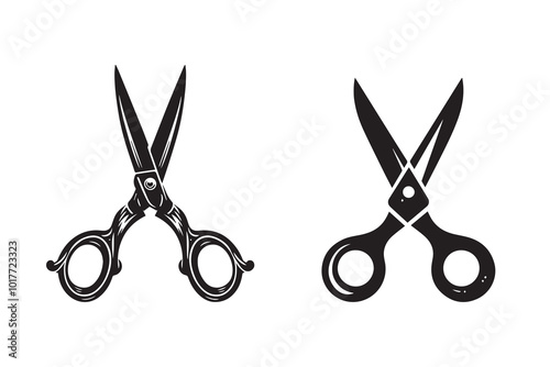 Scissors Silhouette Illustration Design