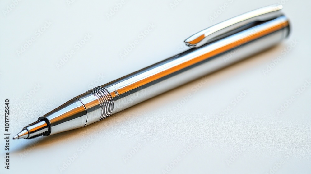 A Close-Up View of a Metal Pen A Close-Up View of a Metal Pen
