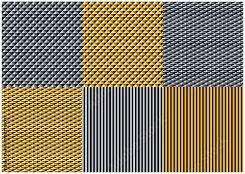 金属の滑り止め　ローレット加工のパターン素材セット