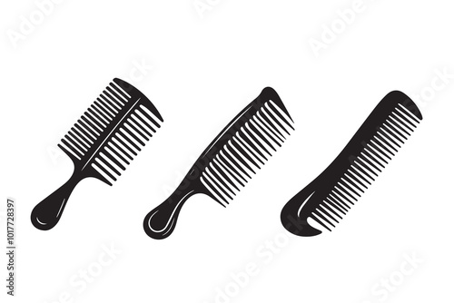 Hair Comb Silhouette Illustration