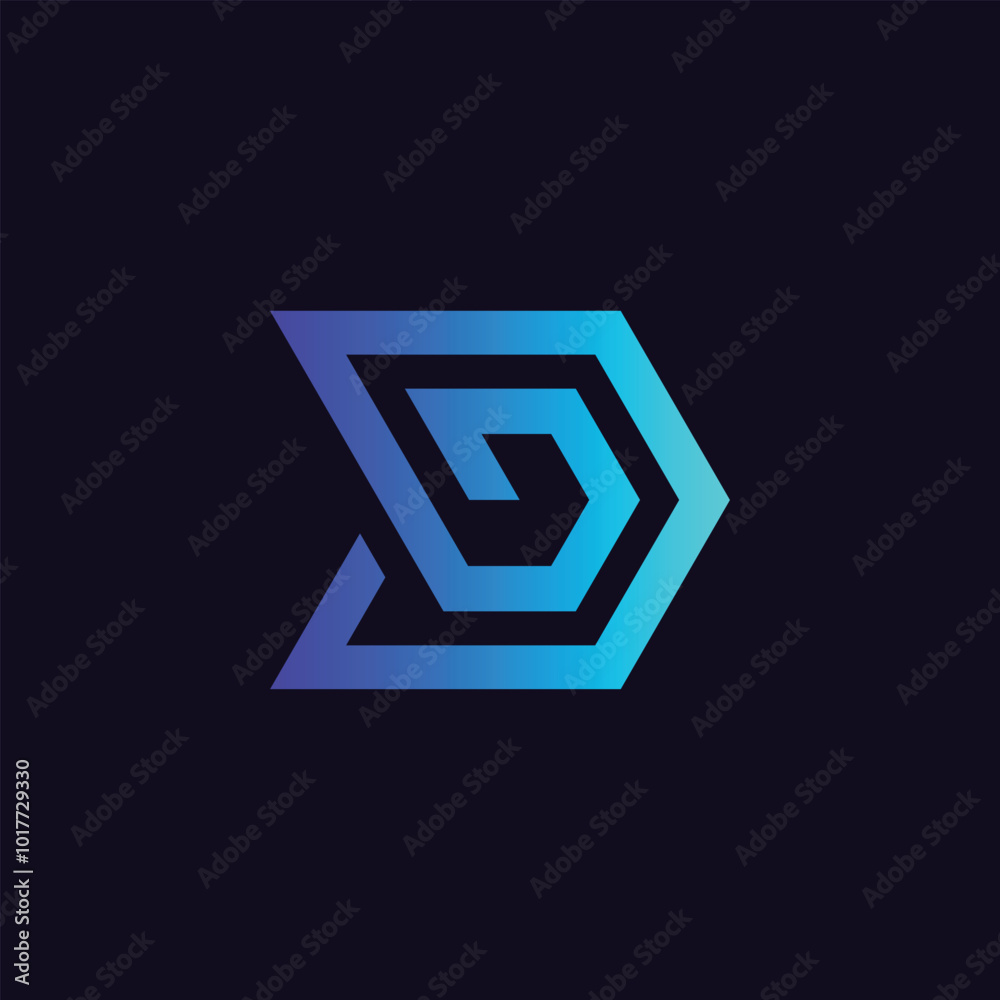 abstract letter D logo icon abstract letter D logo icon