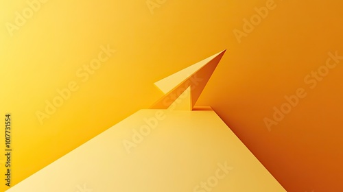 A 3D arrow curving sharply upward, symbolizing exponential growth and success. Minimalist background with copy space for business-related content. Free Download A 3D arrow curving sharply upward, symbolizing exponential growth and success. Minimalist background with copy space for business-related content. - GFXLoad