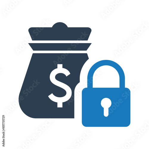 Money lock icon