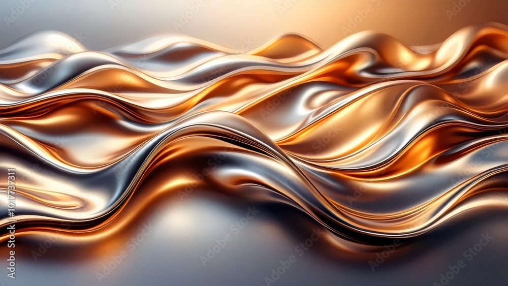 Metallic Gold Abstract Wavy Texture with a Smooth Flow Metallic Gold Abstract Wavy Texture with a Smooth Flow