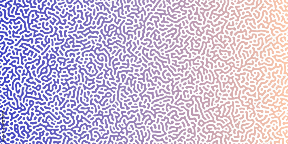 Abstract Reaction-diffusion Turing pattern natural texture purple gradient color scheme. Linear design with biological algorithm psychedelic background. Reaction-diffusion or truing patter Abstract Reaction-diffusion Turing pattern natural texture purple gradient color scheme. Linear design with biological algorithm psychedelic background. Reaction-diffusion or truing patter
