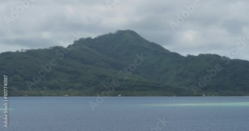 Mountains of Raiatea Island , Society Islands, French Polynesia. photo