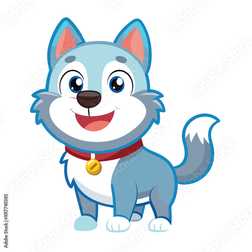 Dog cartoon vector isolated