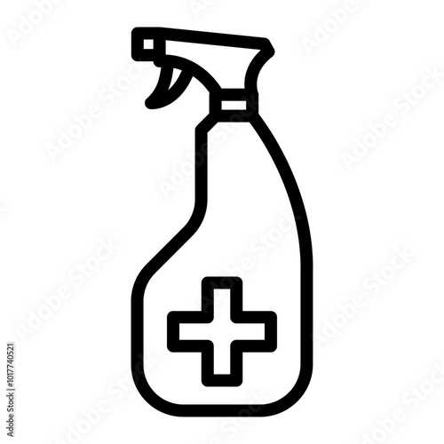 Disinfectant Spray Vector Line Icon Design