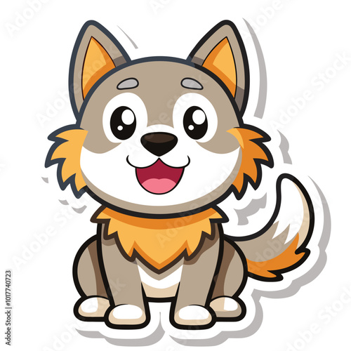 Dog cartoon vector isolated