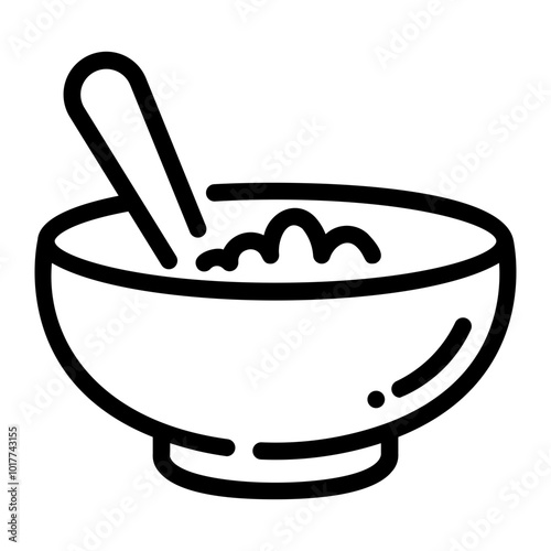 porridge Line Icon
