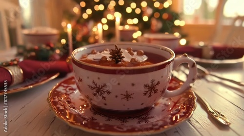 Cozy Festive Mug with Seasonal Delights Perfect for Holiday Gatherings