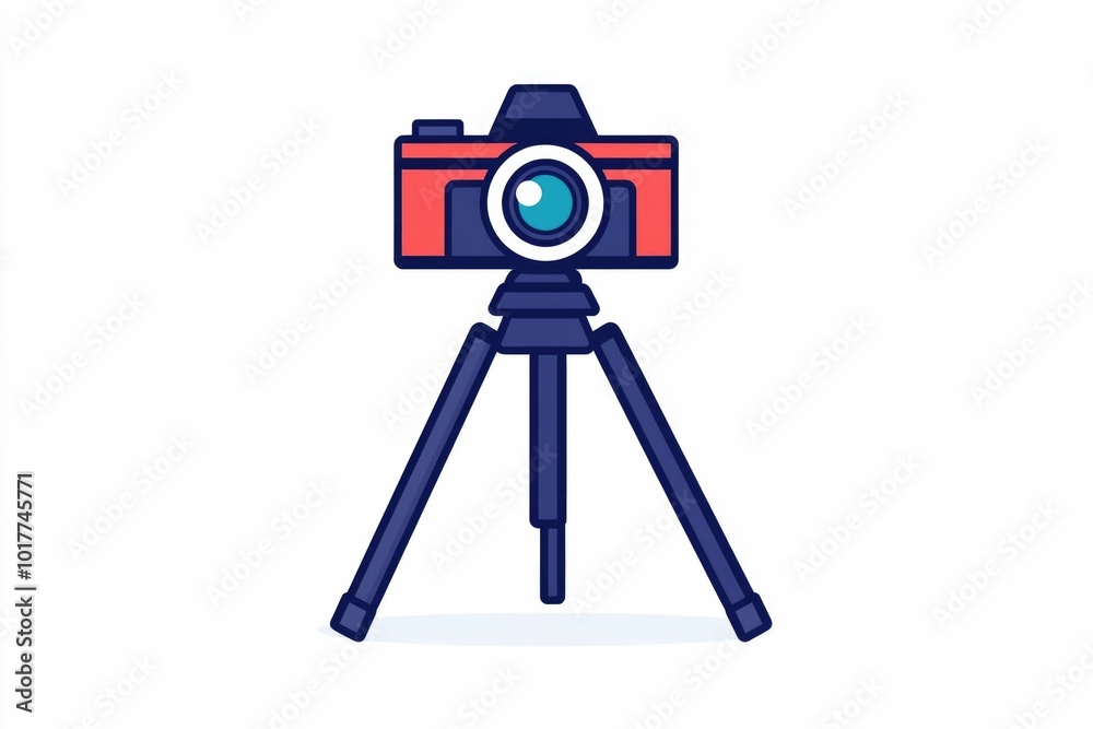 Minimalist Icon of Digital and Tripod on White Background Simple modern of photography equipment for multimedia creative and professional use Minimalist Icon of Digital and Tripod on White Background Simple modern of photography equipment for multimedia creative and professional use
