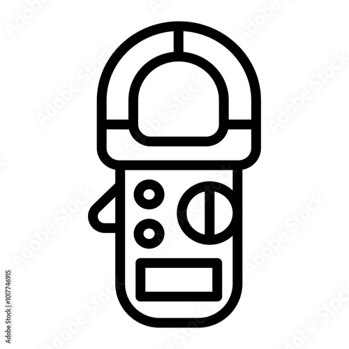 Clamp Meter Vector Line Icon Design