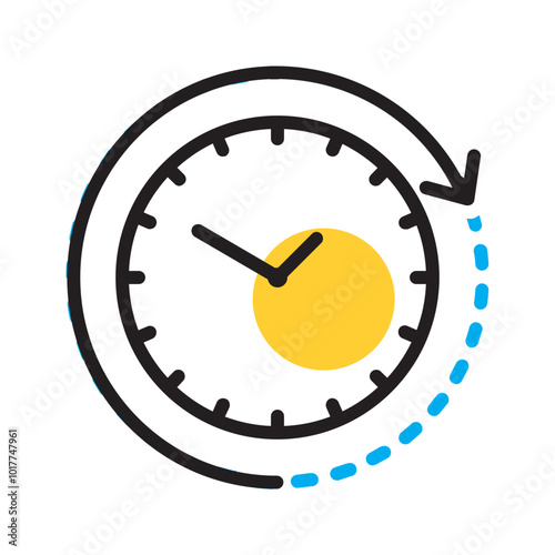 Vector multicolor icon for Stop watch