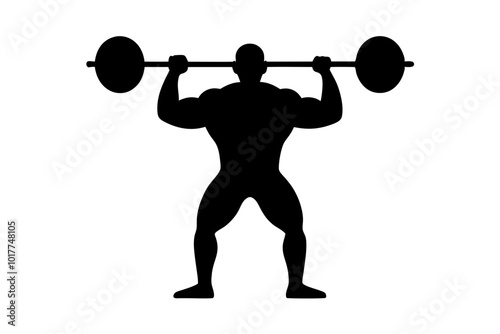 Weightlifter Silhouettes  | vector silhouette illustration on white background