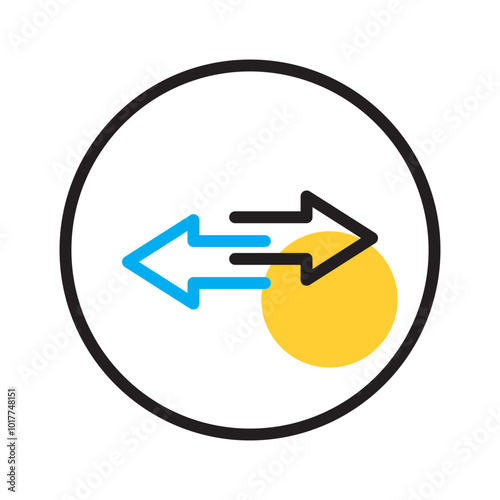 Vector multicolor icon for Double arrow