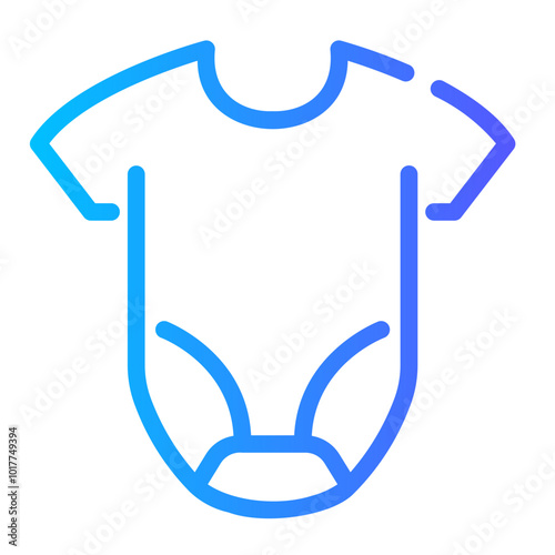 baby clothes Line Gradient Icon