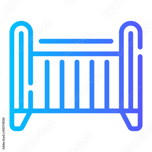 crib Line Gradient Icon