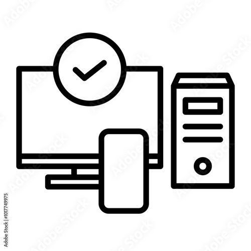 Usable computer and mobile phone icon.