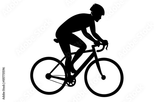 Cyclist Silhouettes | vector silhouette illustration on white background