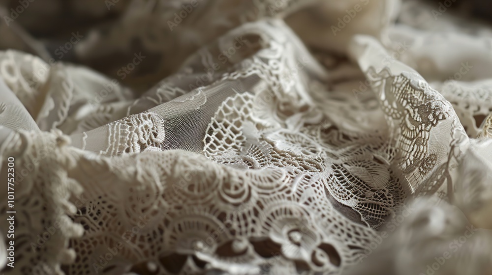 Delicate White Lace Fabric Texture - Elegant and Romantic Design Delicate White Lace Fabric Texture - Elegant and Romantic Design