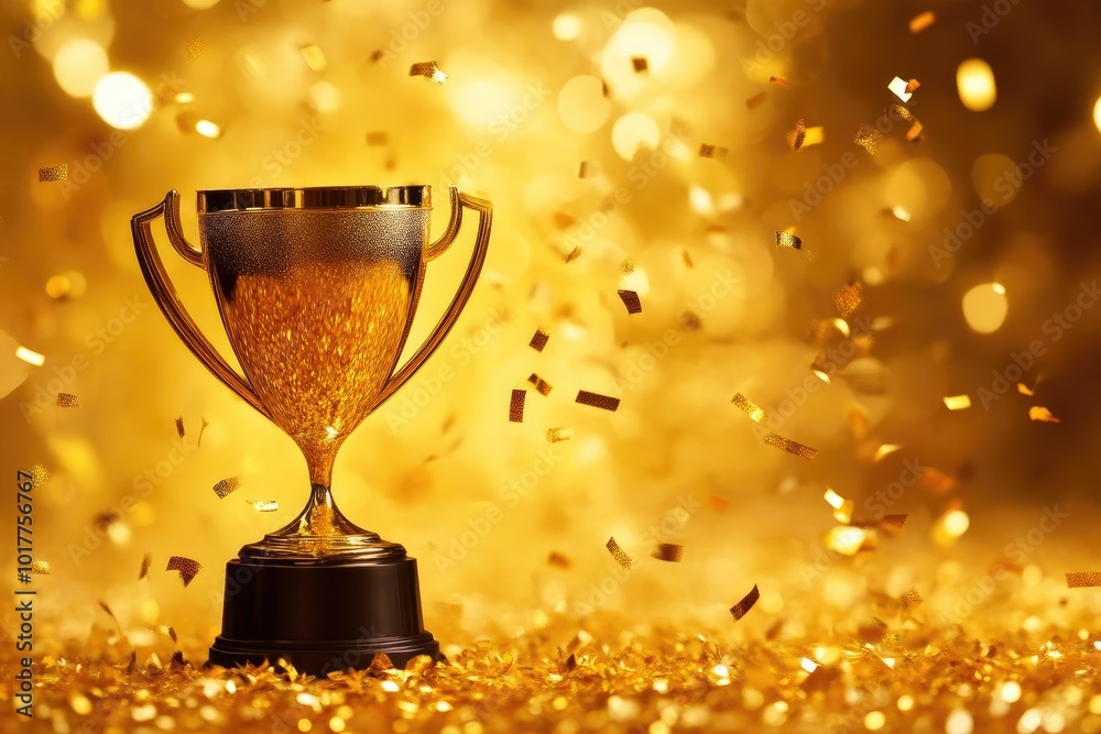 Award-Winning Trophy in a Golden Glow Award-Winning Trophy in a Golden Glow