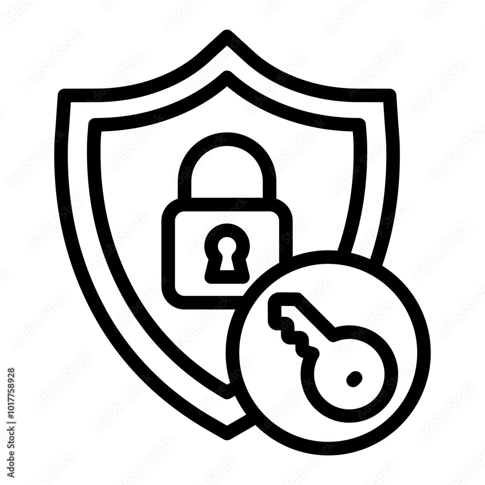 Access Control Vector Line Icon Design Access Control Vector Line Icon Design