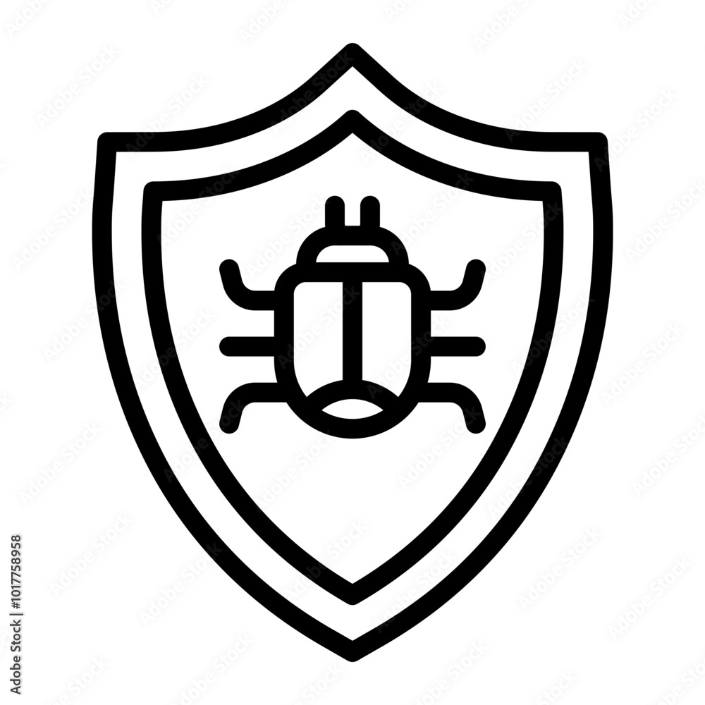 Antivirus Vector Line Icon Design Antivirus Vector Line Icon Design