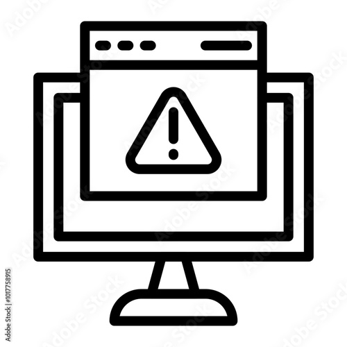 Adware Vector Line Icon Design