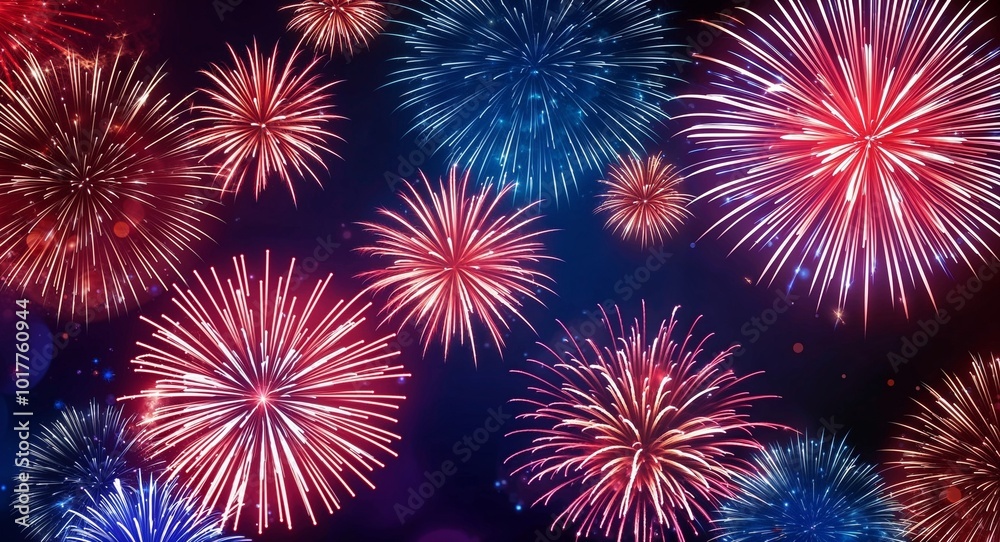 Red and blue theme abstract sparkles and fireworks background wallpaper Red and blue theme abstract sparkles and fireworks background wallpaper