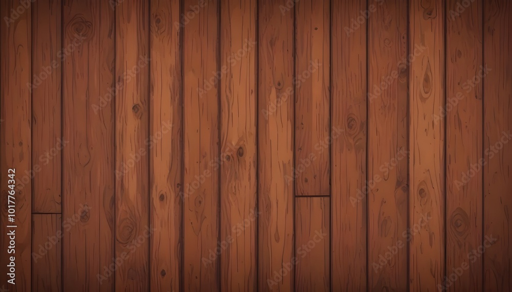 Naklejka premium Wooden planks with a warm, rustic brown color and visible wood grain texture