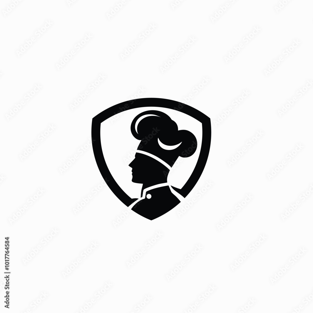 Naklejka premium chef logo design vector template illustration