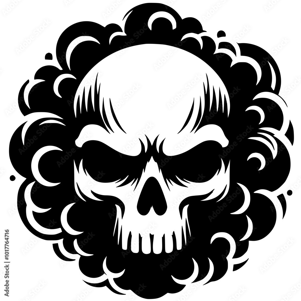 Obraz premium Smoky skull silhouette