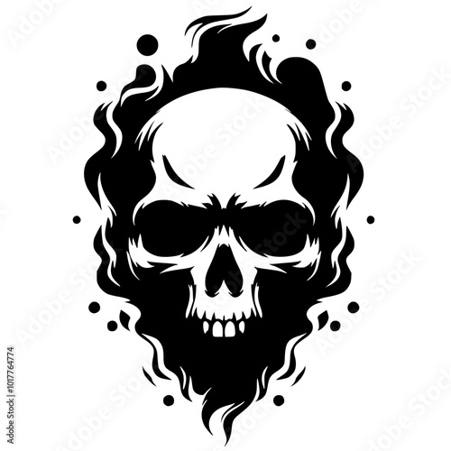 Smoky skull silhouette