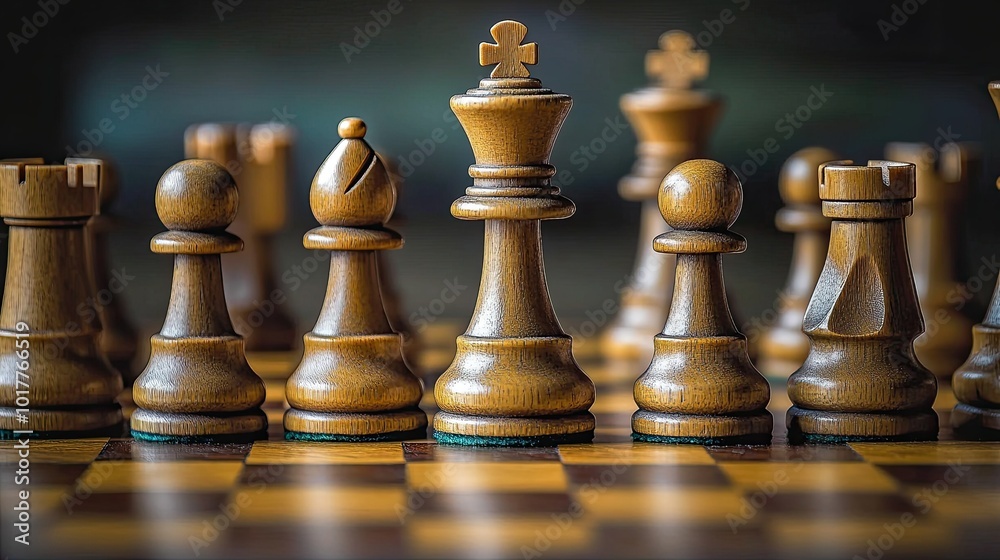 Strategic chess pieces arranged on a board, reflecting thoughtful business management and leadership tactics. A powerful metaphor for organizational duties.