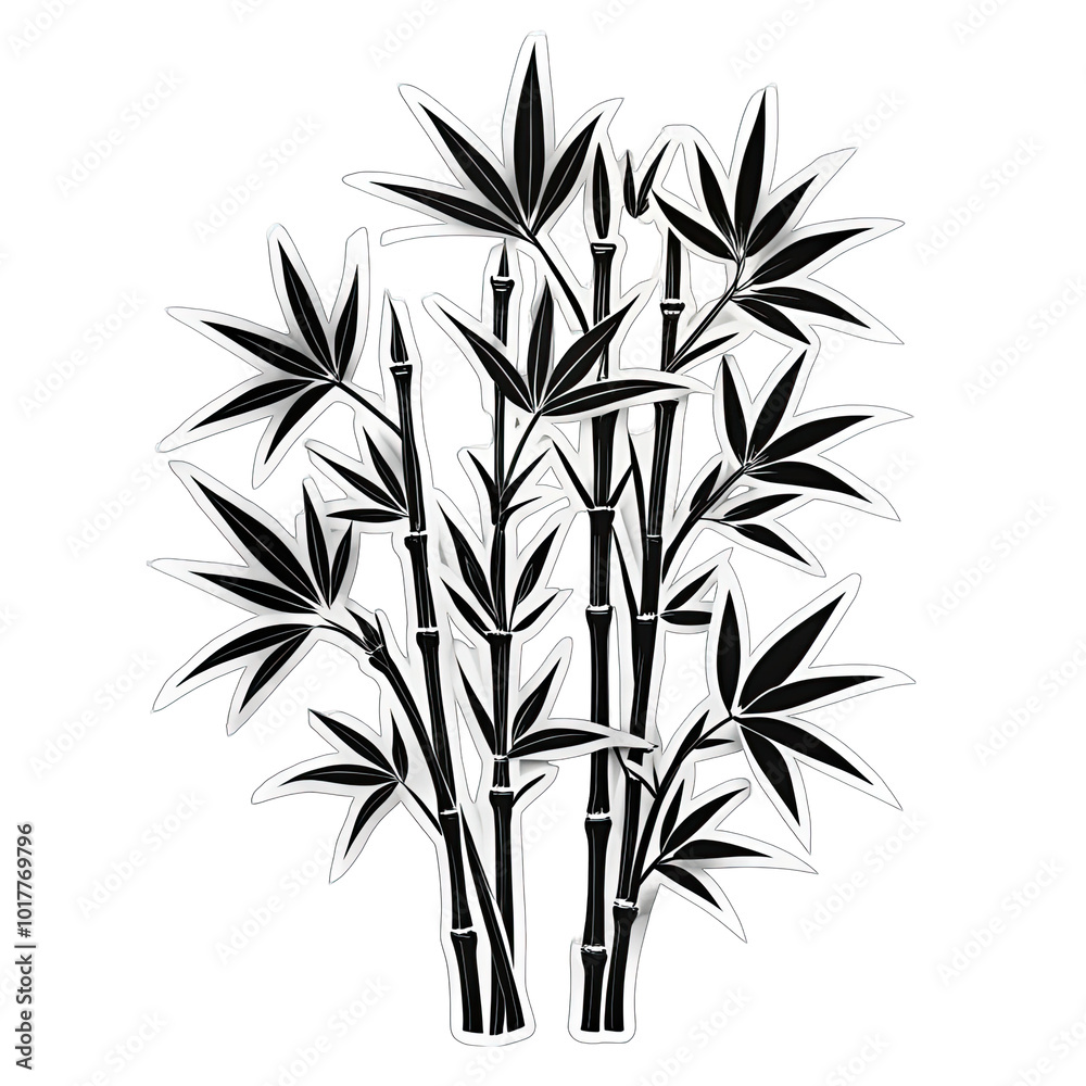 Fototapeta premium bamboo isolated on white