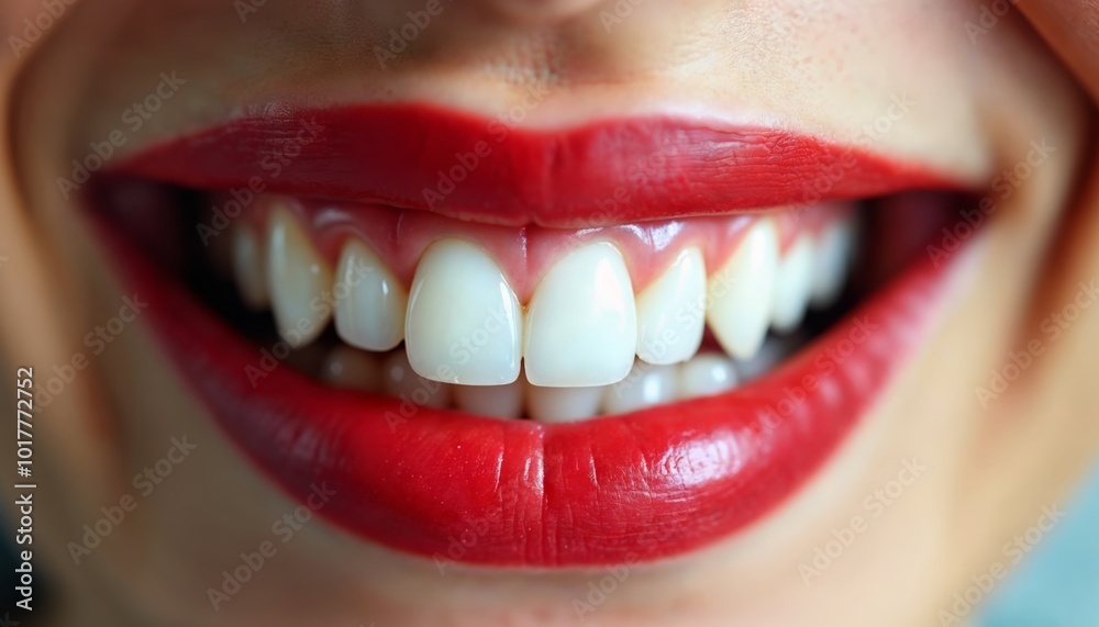Close-up of a Smiling Woman's Mouth with White Teeth Ideal for Dental Health Campaigns Close-up of a Smiling Woman's Mouth with White Teeth Ideal for Dental Health Campaigns