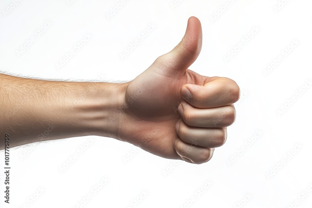 Expressing Approval: Close-Up of a Thumbs-Up Hand Expressing Approval: Close-Up of a Thumbs-Up Hand