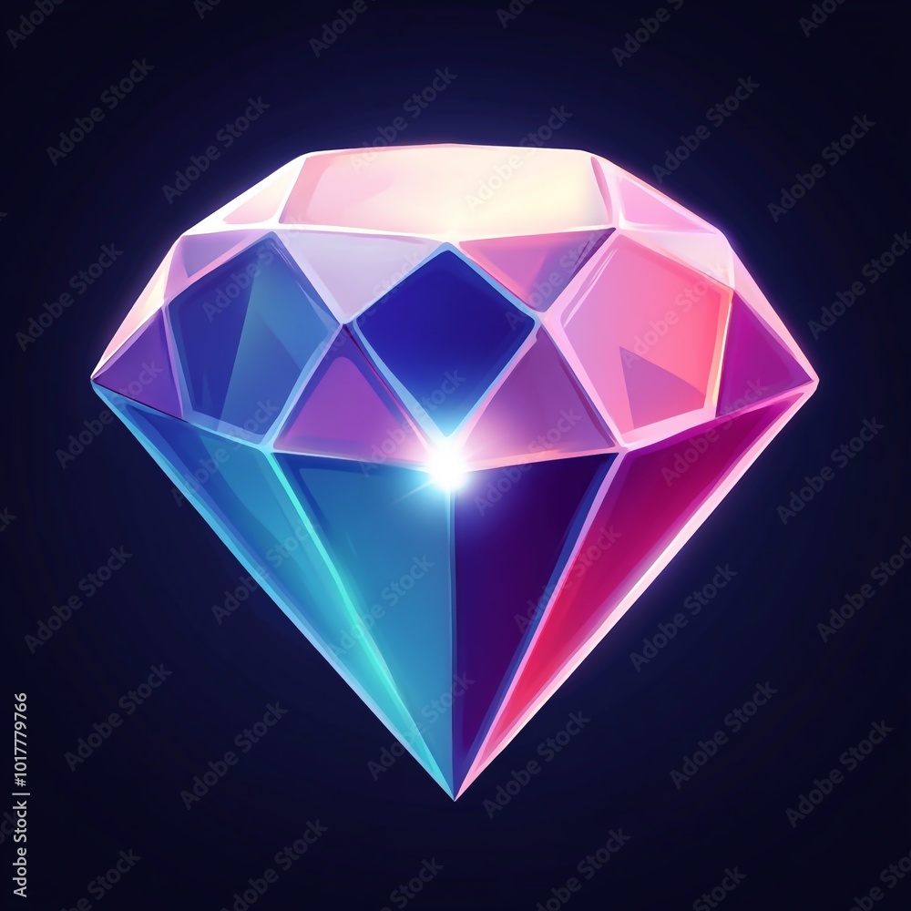 3D Diamond Icon: Precious Gem Illustration Logo 3D Diamond Icon: Precious Gem Illustration Logo