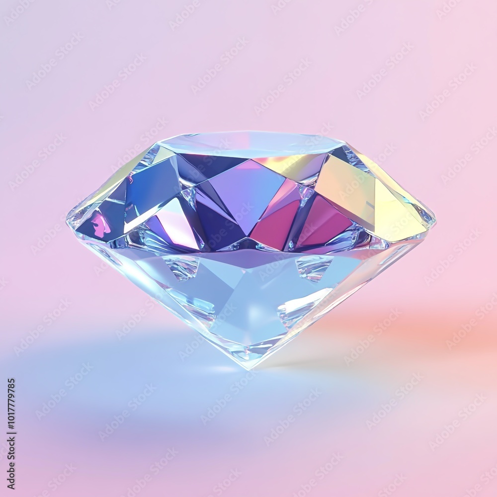 3D Diamond Icon: Precious Gem Illustration Logo 3D Diamond Icon: Precious Gem Illustration Logo
