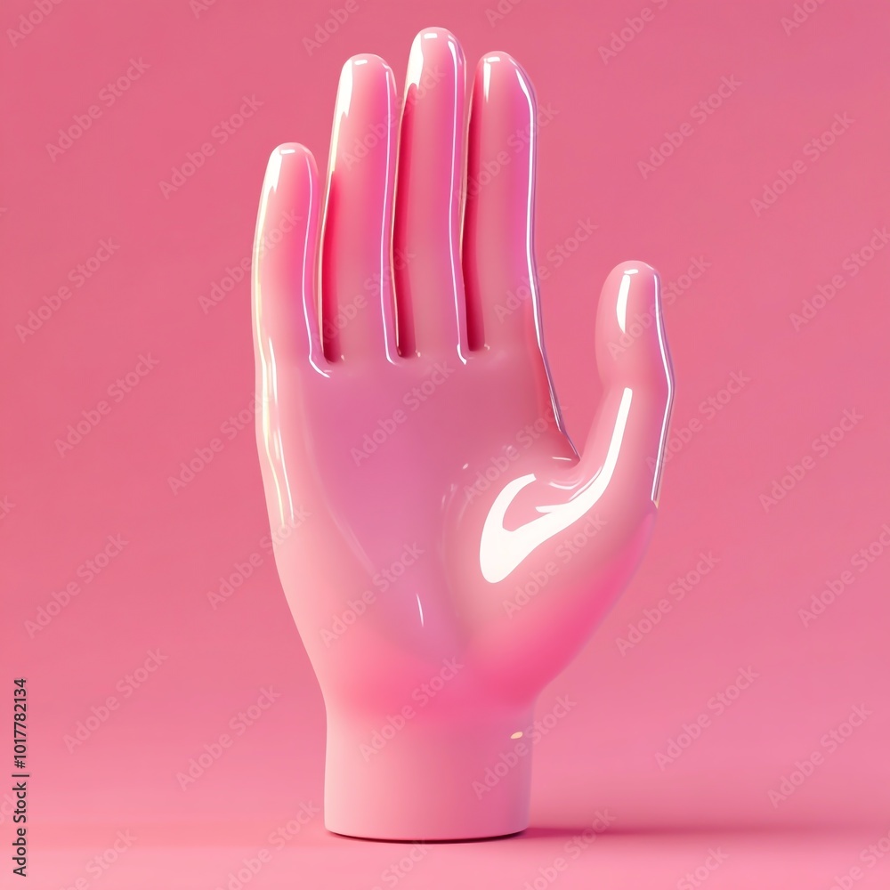 Obraz premium 3D Hand Pain Icon: Discomfort and Injury Illustration Logo