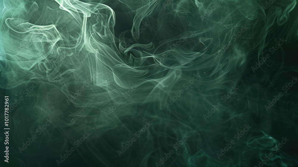 close up horizontal image of a dark green smoky abstract wallpaper background close up horizontal image of a dark green smoky abstract wallpaper background