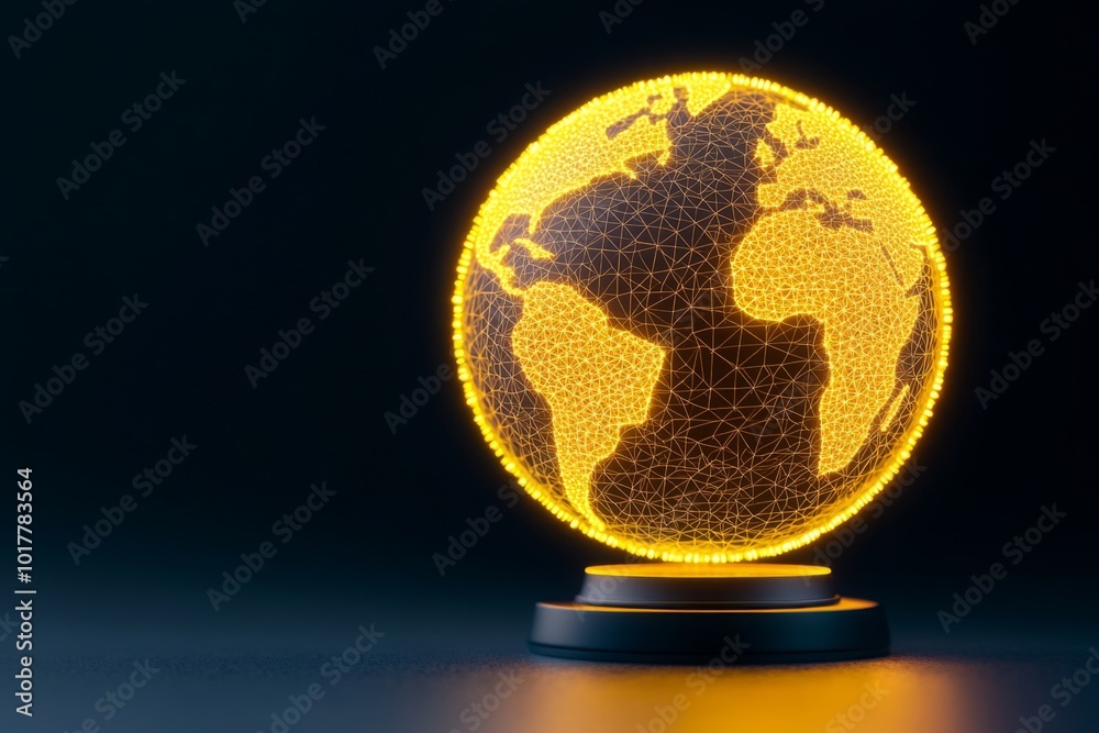 digital globe with world map in low poly wireframe, Global Connectivity worldwide communication, transformation and data exchange, network connections and modern mapping globalization internet. digital globe with world map in low poly wireframe, Global Connectivity worldwide communication, transformation and data exchange, network connections and modern mapping globalization internet.