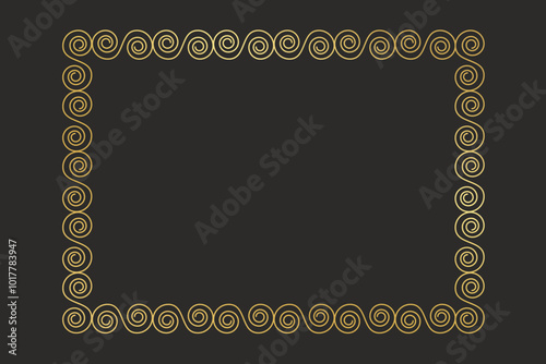 Isolated gold frame